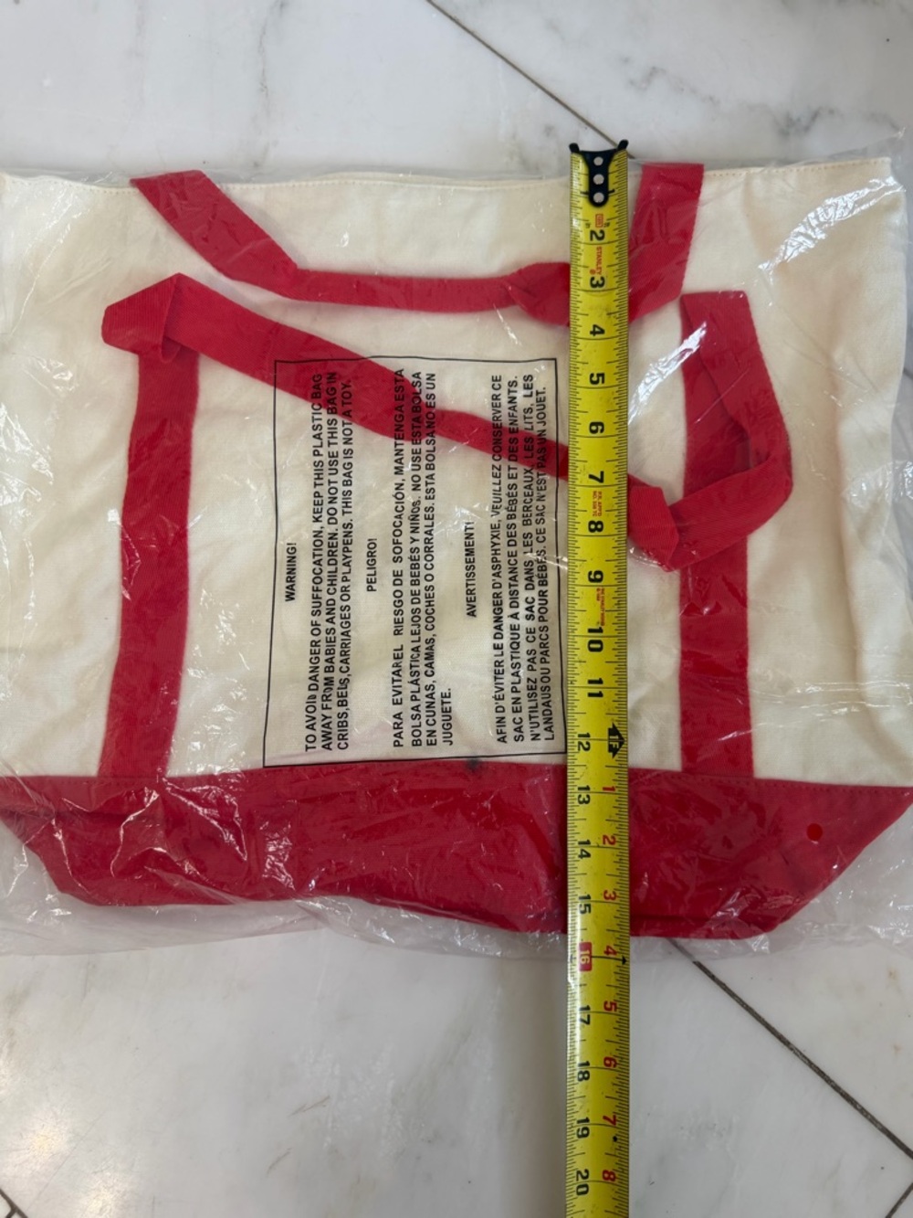 New in Bag Lego branded cream and red tote bag - Picture 3 of 4